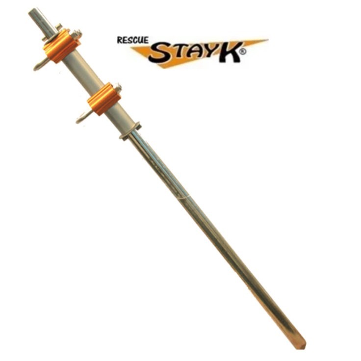 Rescue StayK® stabilization pole, featuring adjustable orange grips. Essential for rescue operations, providing support and stability in emergencies.